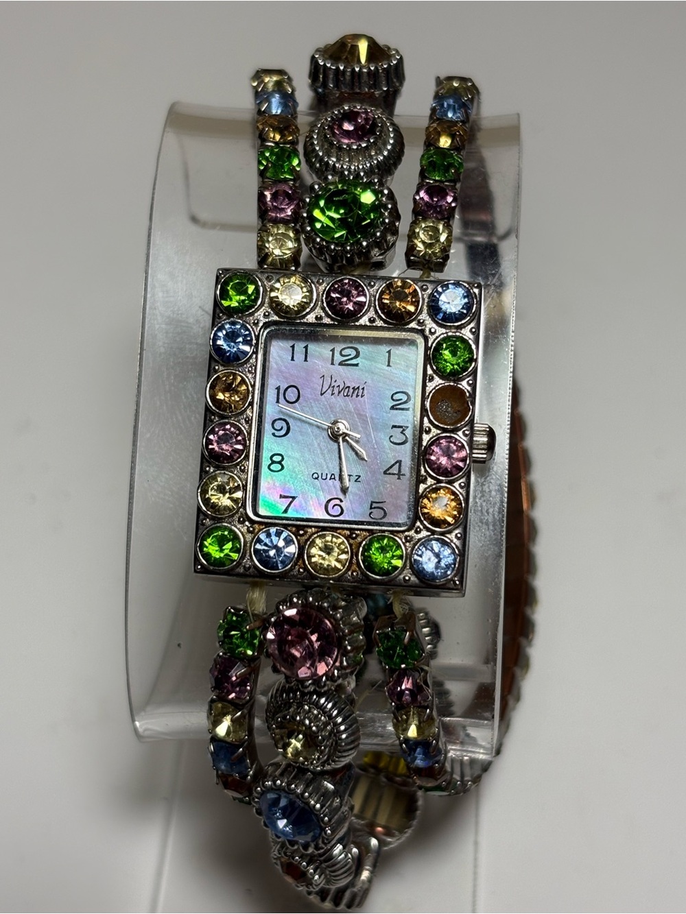 Vivani K496 Multicolor Crystal Accent Women's Bracelet Watch